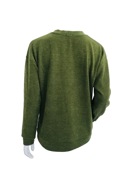 Crew Neck Sweater – Olive