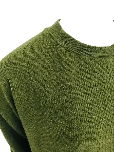 Crew Neck Sweater – Olive