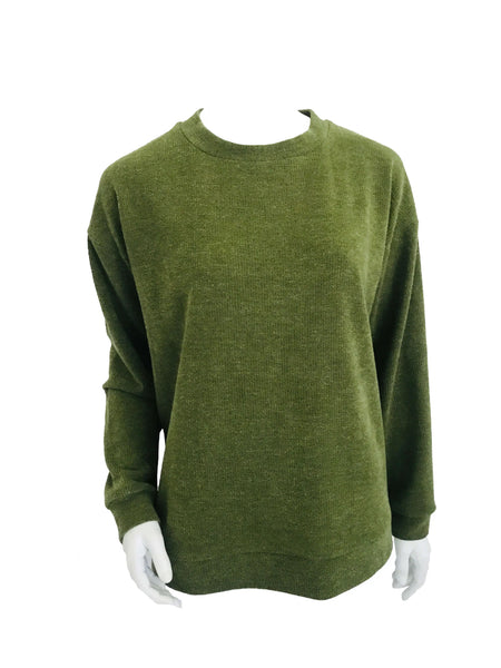 Crew Neck Sweater – Olive