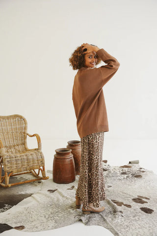 Harlow Viscose Bias Skirt - Cheetah