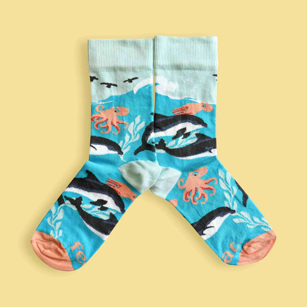 Men’s Dolphin Party socks | Designer Sea life themed products