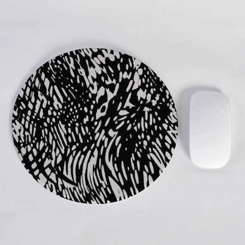 Black & White Round Mousepad