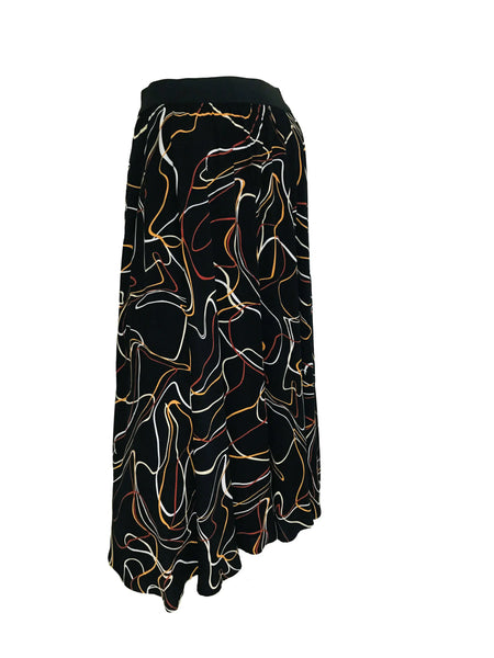Full Elastic Skirt – Black Multi