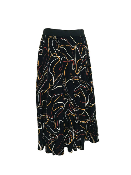 Full Elastic Skirt – Black Multi