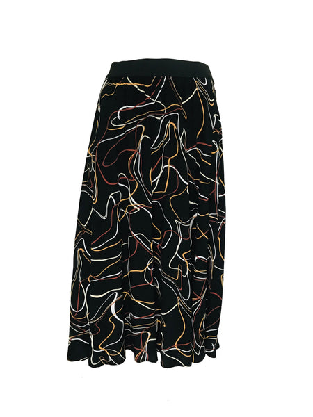 Full Elastic Skirt – Black Multi