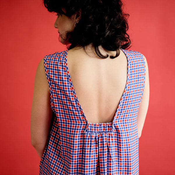 Coral Tank Top - Red Check