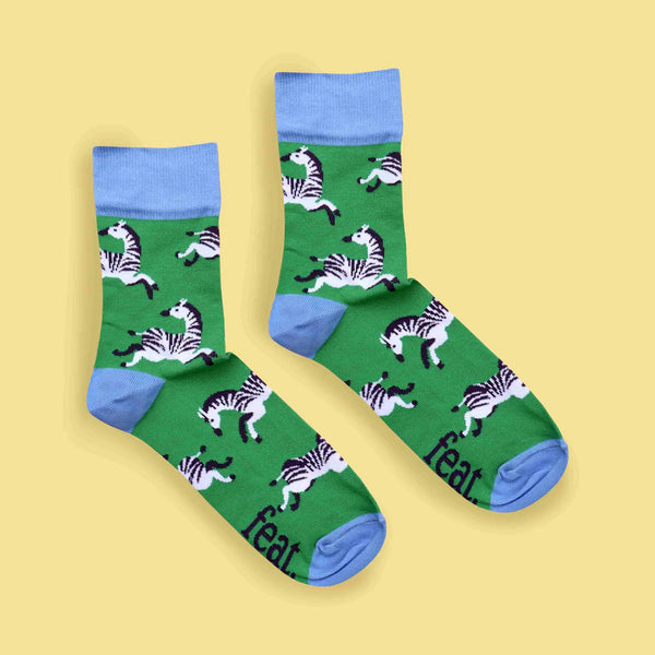 Ladies’ Galloping Zebra socks