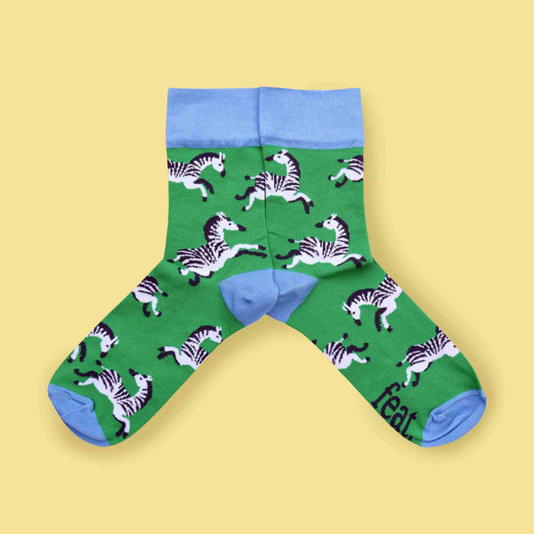 Ladies’ Galloping Zebra socks