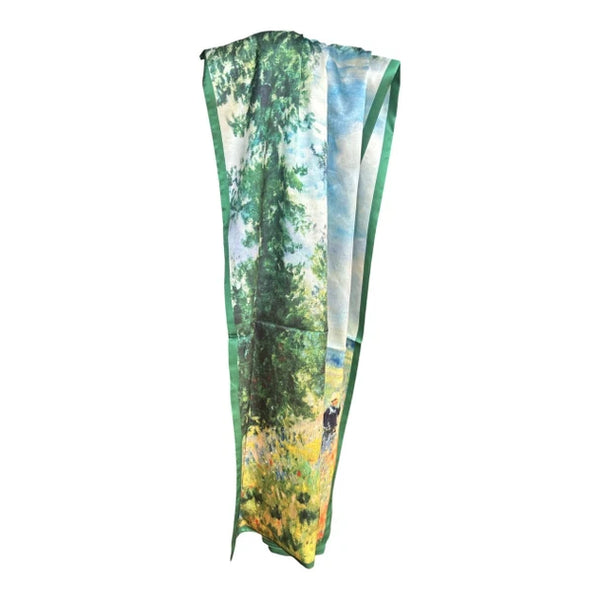Silk Scarf – Impressionist Garden Landscape