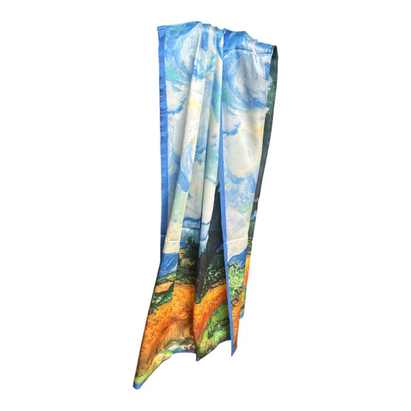 Silk Scarf – Impressionist Sky & Landscape