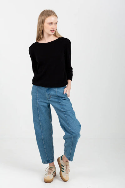 Tracey V-Knit Black