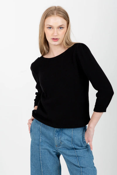 Tracey V-Knit Black