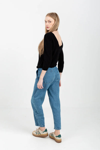 Tracey V-Knit Black