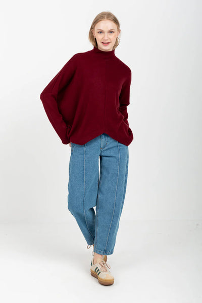 Demi Top Burgundy