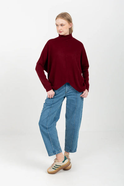 Demi Top Burgundy