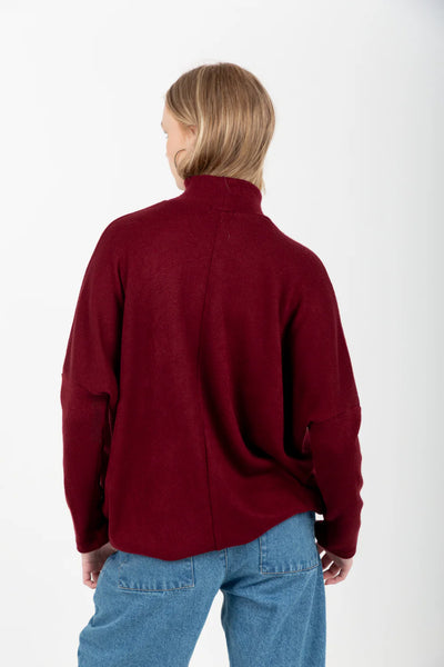 Demi Top Burgundy
