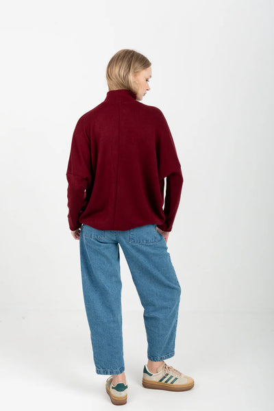 Demi Top Burgundy