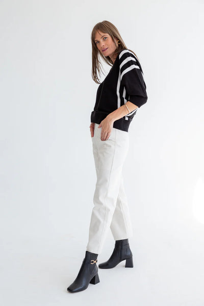 Kinda Ali Knit Black/Ivory Stripe