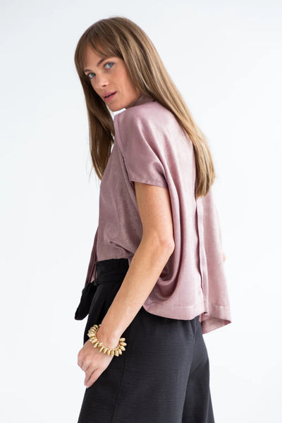 Kinda Mariam Shirt Mauve Gold