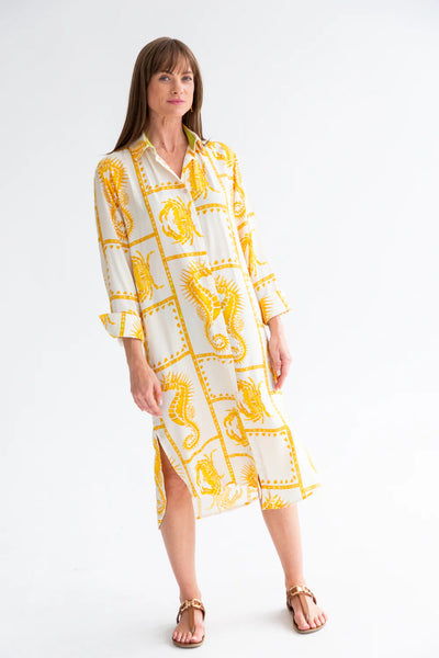 Kinda Evie Dress Seahorse Print