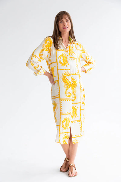 Kinda Evie Dress Seahorse Print