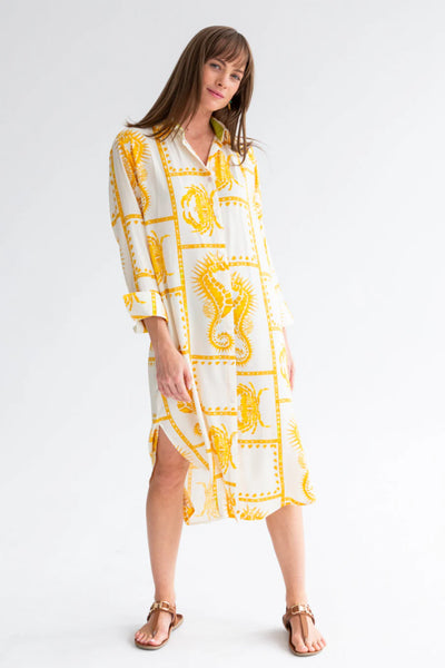 Kinda Evie Dress Seahorse Print