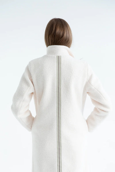 Kinda Chrissy Coat Textured Ivory