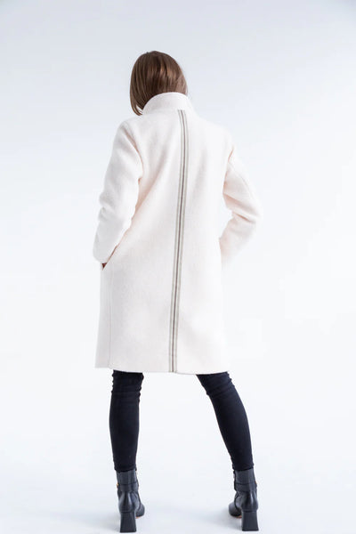 Kinda Chrissy Coat Textured Ivory