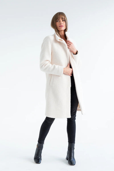 Kinda Chrissy Coat Textured Ivory