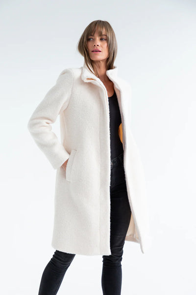 Kinda Chrissy Coat Textured Ivory