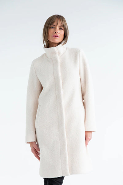 Kinda Chrissy Coat Textured Ivory