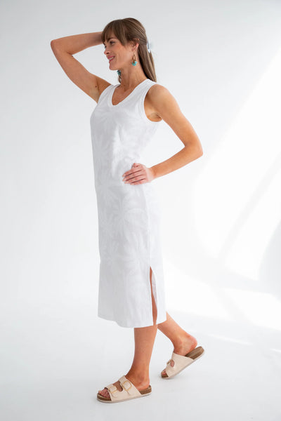 Kinda Nina Knit Dress White Palm