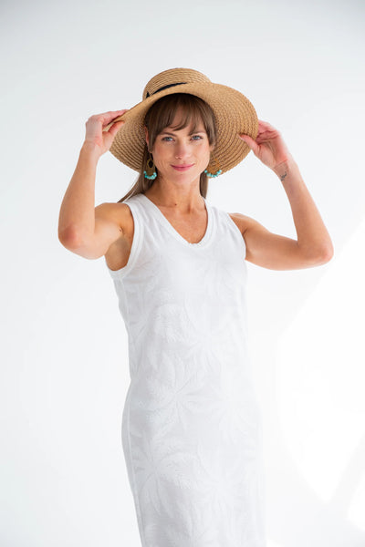 Kinda Nina Knit Dress White Palm