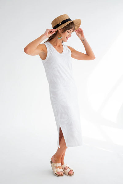 Kinda Nina Knit Dress White Palm