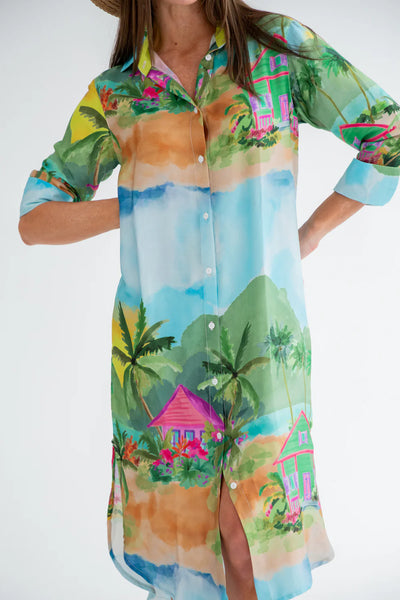 Kinda Evie Dress Bungalow Print