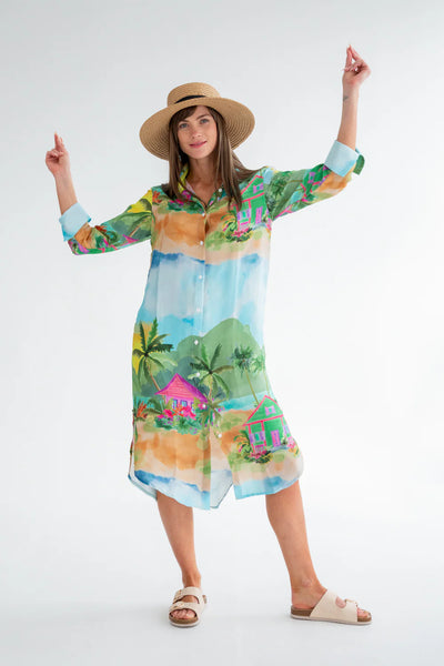 Kinda Evie Dress Bungalow Print