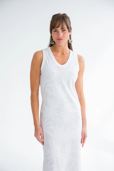 Kinda Nina Knit Dress White Palm