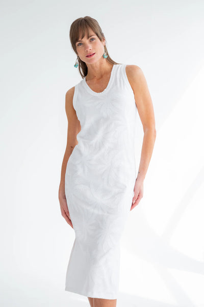 Kinda Nina Knit Dress White Palm