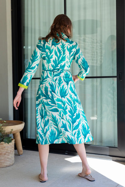 Delilah Dress Berry Leaf Print