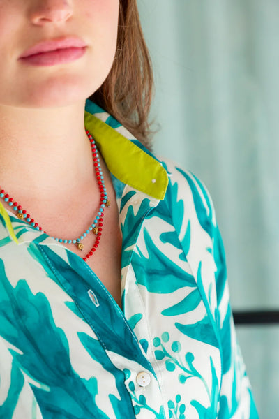 Delilah Dress Berry Leaf Print
