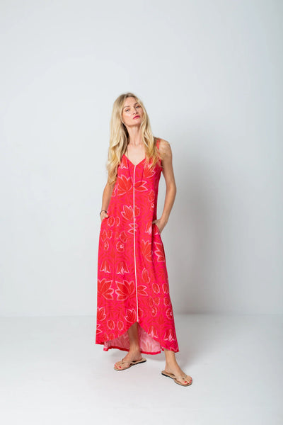 Phoebe Dress Pink Flower Print
