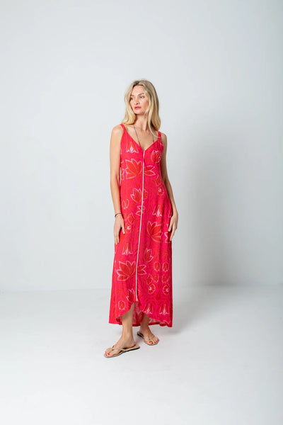 Phoebe Dress Pink Flower Print