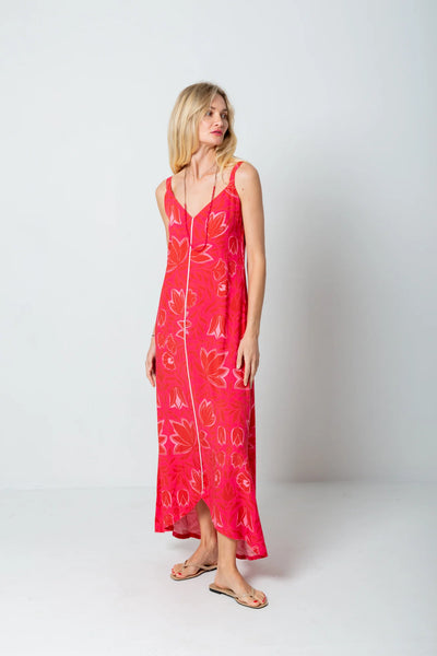 Phoebe Dress Pink Flower Print