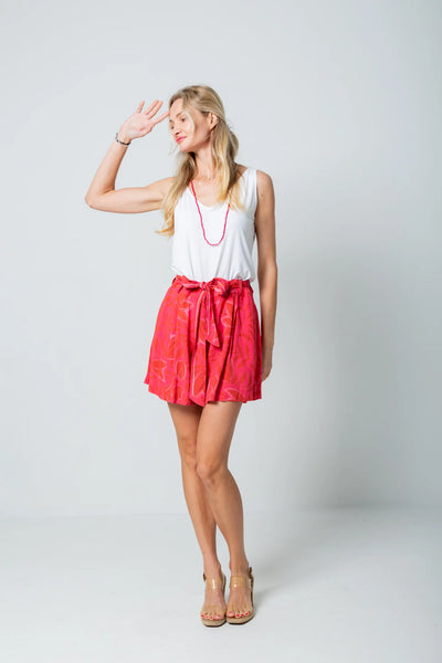 Michelle Shorts Pink Flower Print