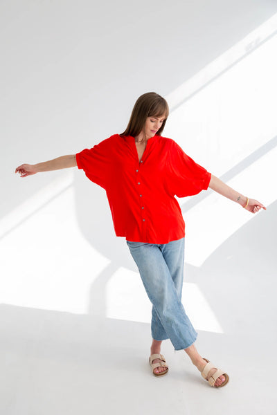 Kinda Gabi Blouse Red