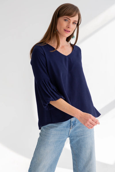 Kinda Diane Blouse Dark Navy