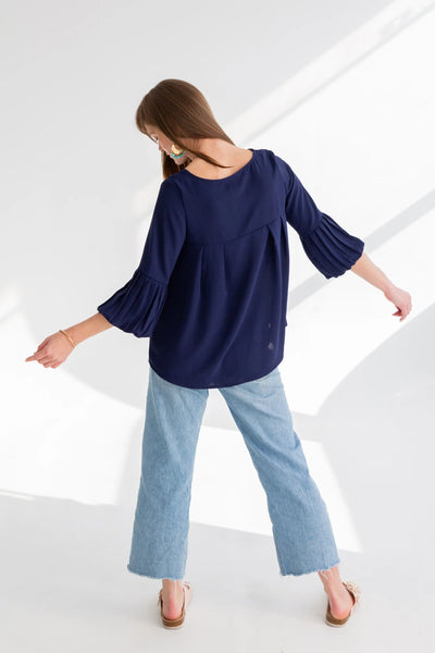 Kinda Diane Blouse Dark Navy