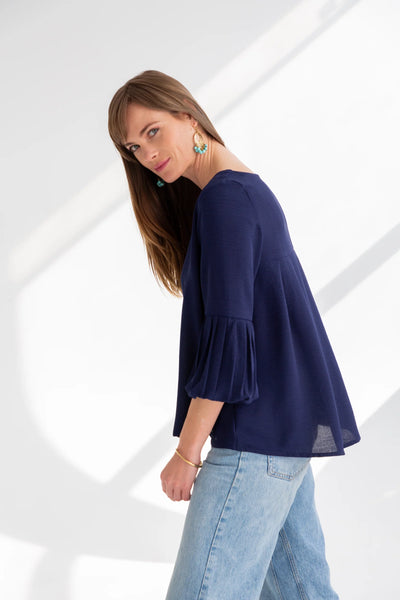 Kinda Diane Blouse Dark Navy