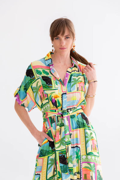 Kinda Kate Dress Toucan Print