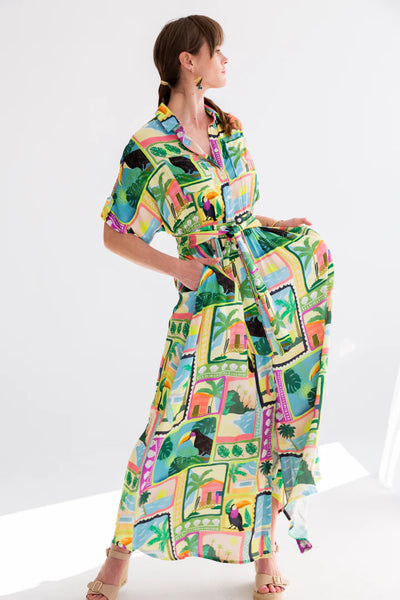 Kinda Kate Dress Toucan Print